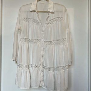 Bell-Sleeve Tunic Top